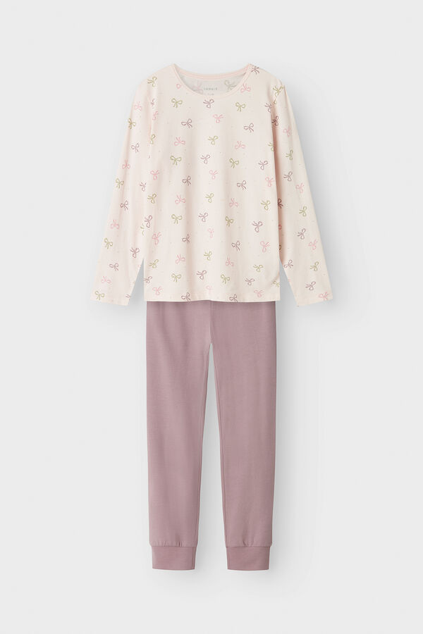Name it Pyjama Set f&uuml;r M&auml;dchen mit Schleifen Rosa