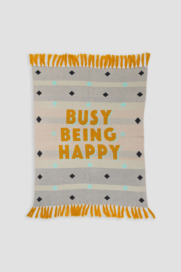 Womensecret Blanket - Busy being happy rávasalt mintás