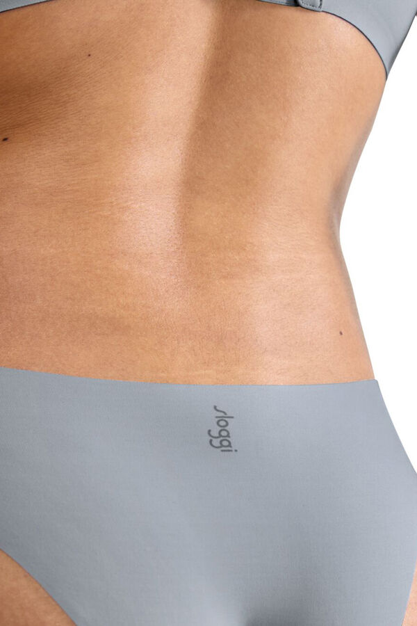 Sloggi Braga tanga microfibra sin costuras gris
