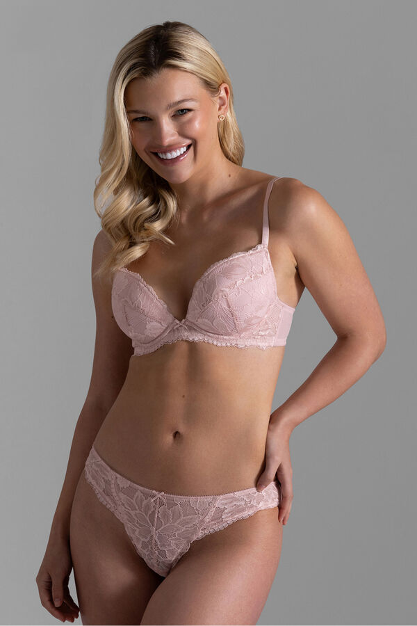 Dorina Culotte br&eacute;silienne parfaite en dentelle rose