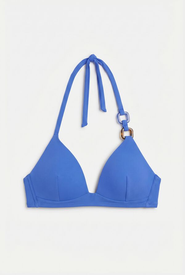 Women'secret Top biqu&iacute;ni triangular fixo azul azul