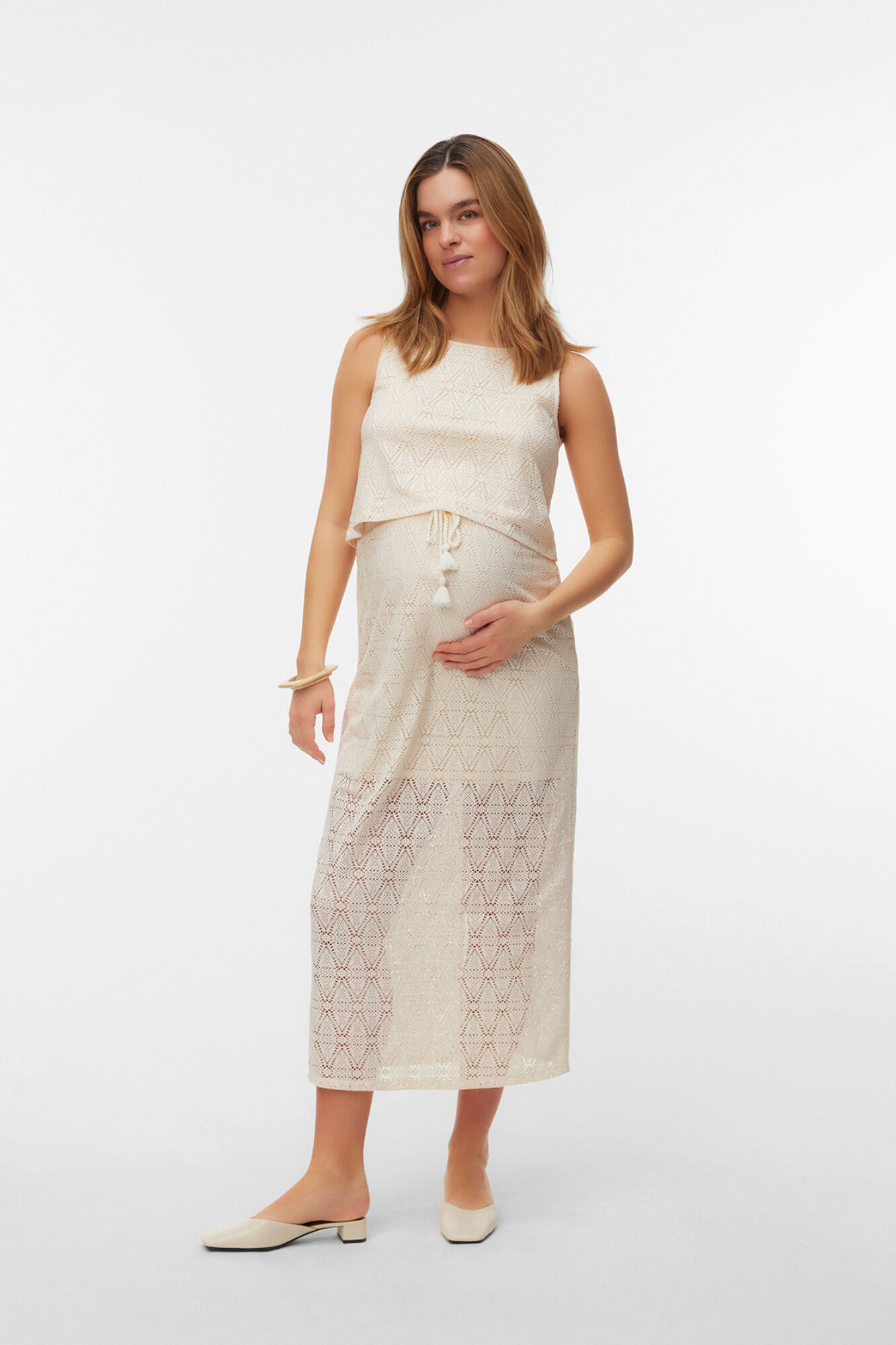 Mamalicious Falda midi encaje maternity