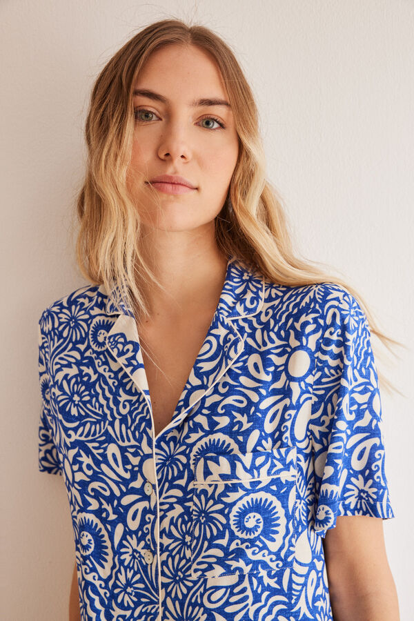 Womensecret Classic shell Capri pyjamas blue