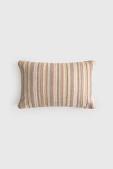 Textura Multicoloured cotton striped cushion case printed