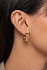 Womensecret Sand Colours gold-plated hoop earrings Žuta