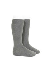 Condor Essentials plain knitted high socks grey