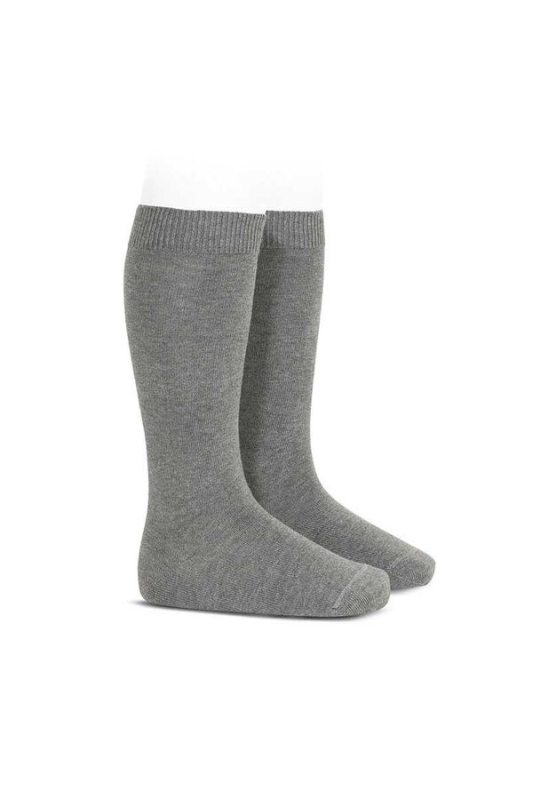 Condor Essentials plain knitted high socks grey