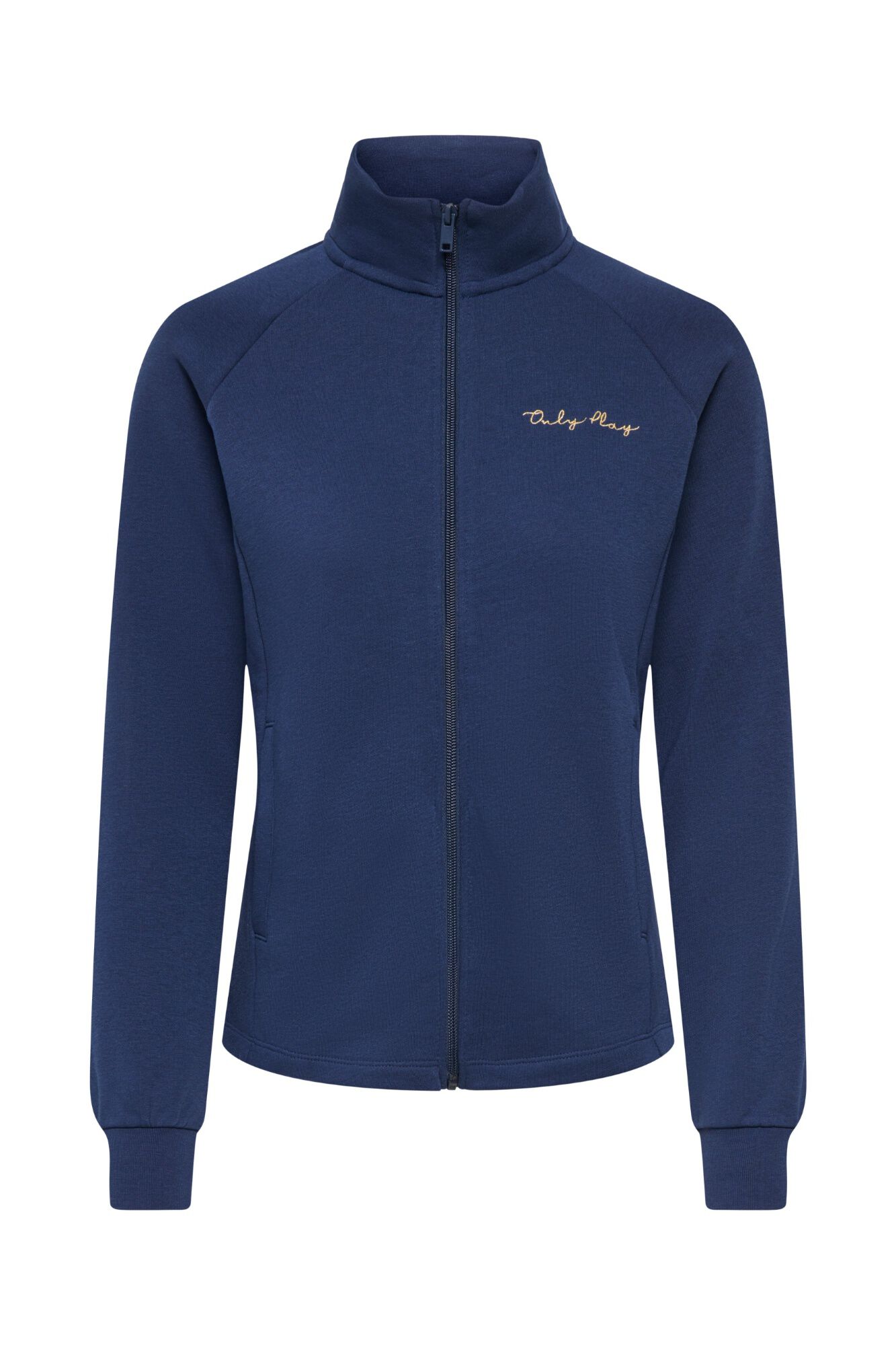Only Play Sudadera cuello alto cremallera bordado