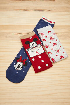 Womensecret Mickey Mouse mintás zoknik, 3 db-os csomag rávasalt mintás