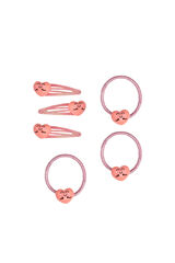 Womensecret Set of three clips and three hairbands rose