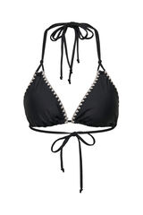 Only Black triangle bikini top noir