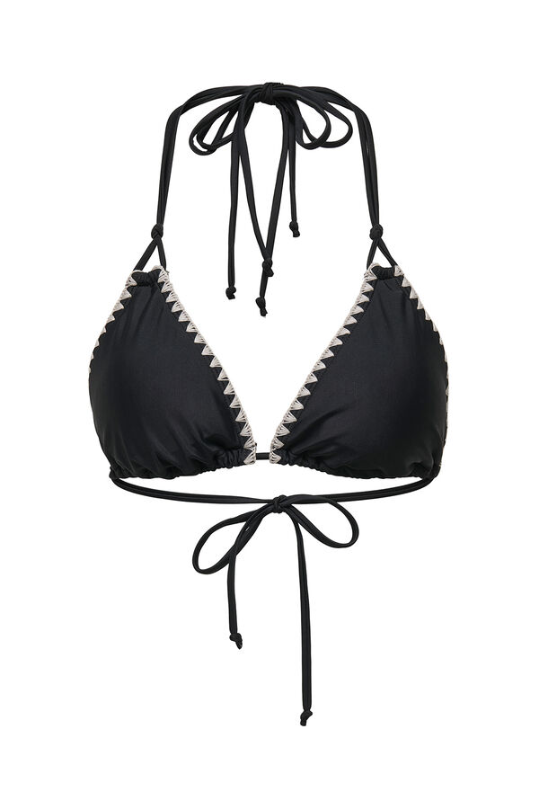Only Black triangle bikini top noir