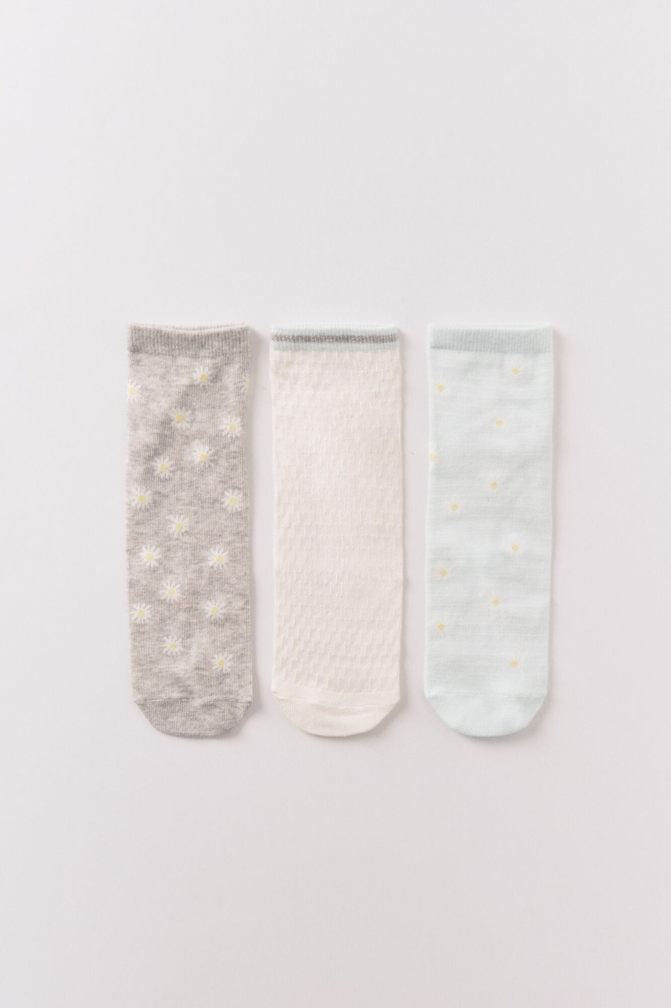 Women'secret Pack 3 short floral print socks
