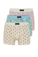 Trendyol Pack 3 boxers de algod&oacute;n multicolor estampado