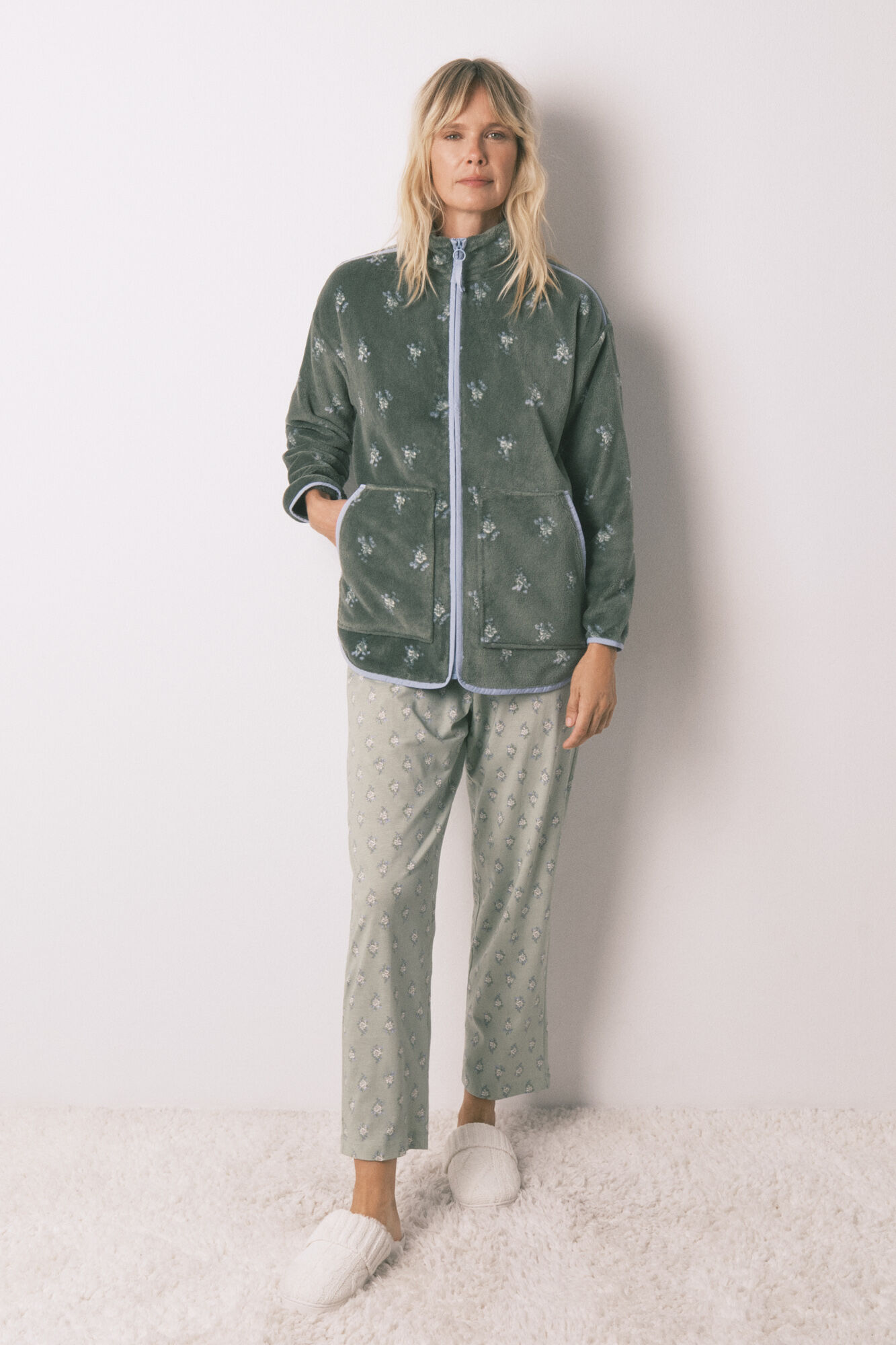 Women'secret Bata corta polar flores