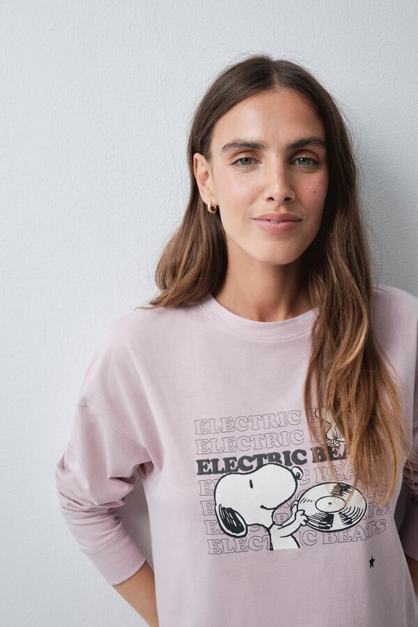 Women'secret Pink cotton long pyjamas Snoopy pink
