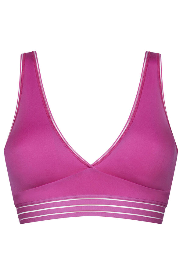 Womensecret Fuchsia non-wired no-show triangle bra Fuksija