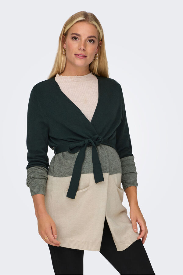 Only Maternity Long maternity cardigan  green