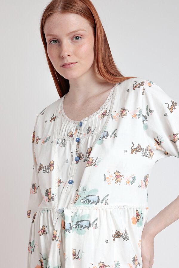 Admas Maternity-Morgenmantel midi Winnie the Pooh Grau