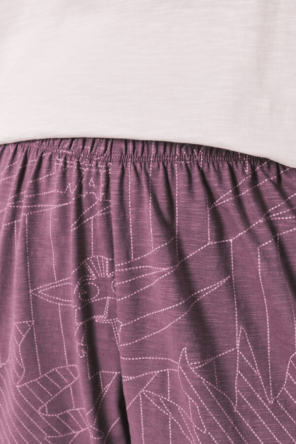 Women'secret Cotton short sleeve long pyjamas Star Wars beige