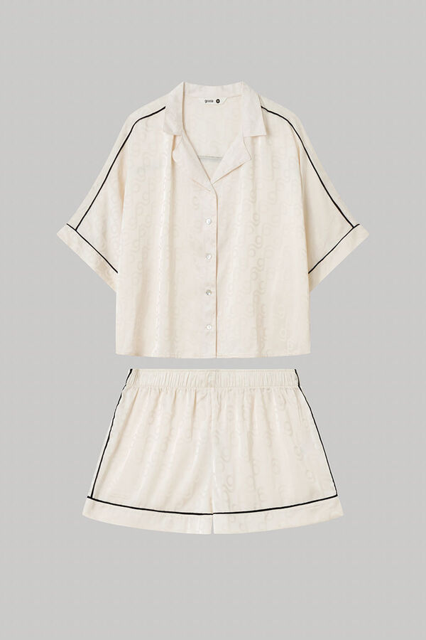 Gisela Beige short shirt pajamas Braun