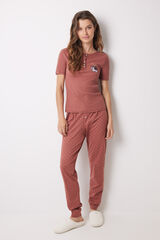 Womensecret Pyjama en coton Mafalda marron nude