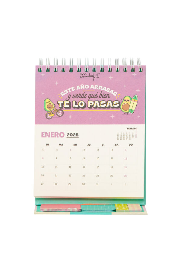 Mr. Wonderful Calendario de sobremesa peque&ntilde;o 2025: &iexcl;all&aacute; vamos! estampado