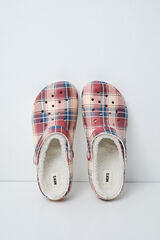 Women'secret Men's plaid lined clog slippers printed