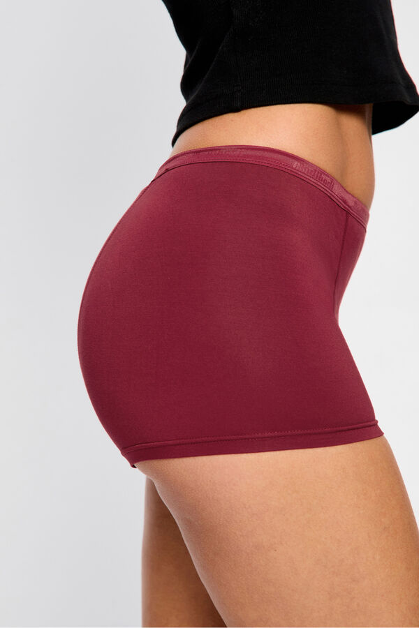 Modibodi Short Menstrual Bamb&uacute; Flujo S&uacute;per Red burdeos