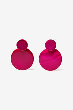 Womensecret Circular mother-of-pearl drop earrings pink