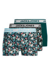 Jack & Jones Pack 3 B&oacute;xer combinado extampado negro