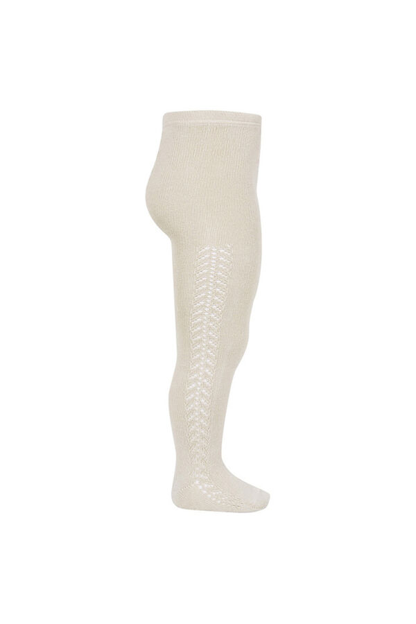 Condor Warm cotton openwork tights brown