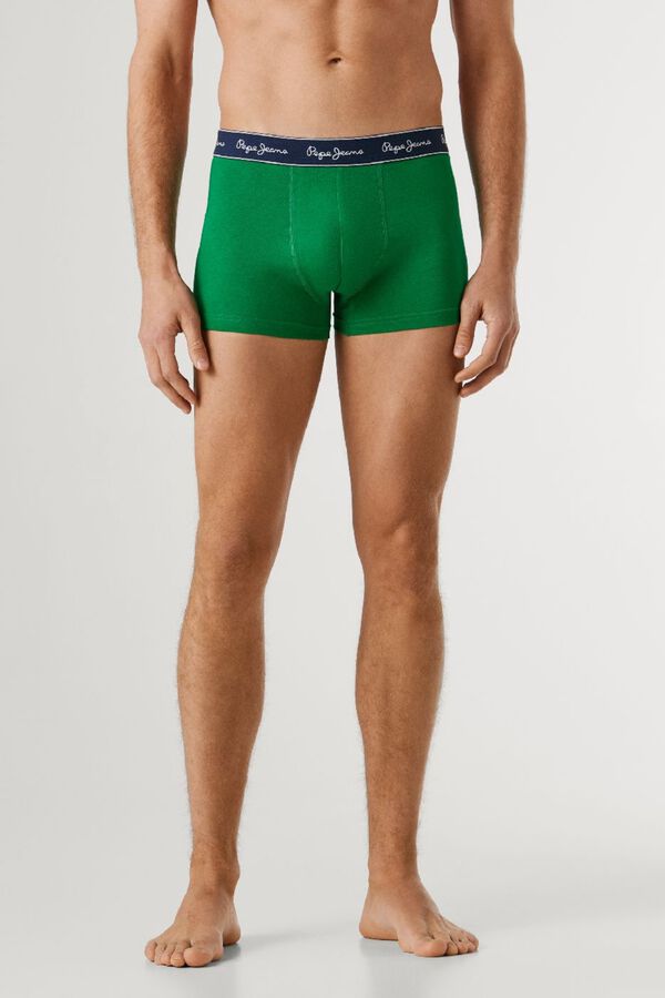 Pepe Jeans Pack 3 boxer liso y rayas verde