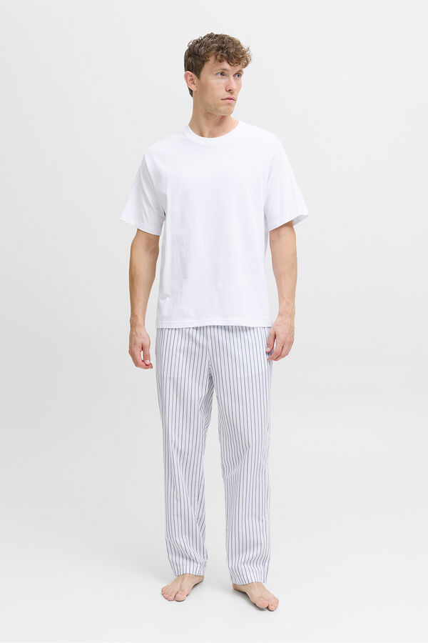 Jack & Jones Striped long pyjama set white