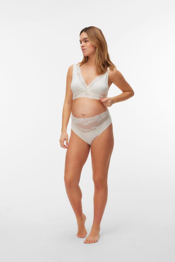 Mamalicious Maternity-BH mit Spitze Wei&szlig;