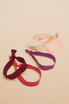 Womensecret 5-pack pink knot hair bands printed