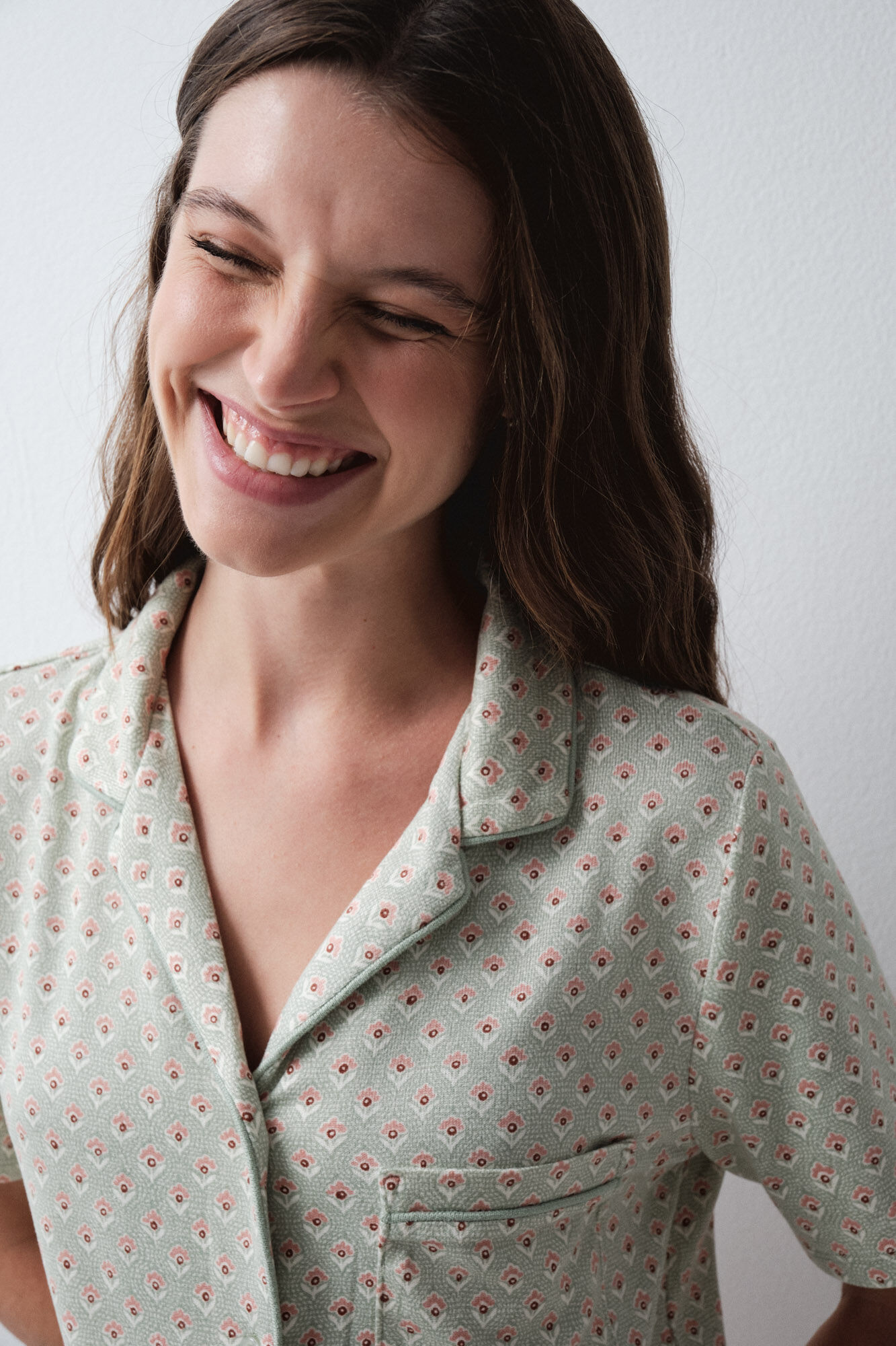 Women'secret Green print capri pyjamas