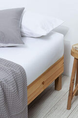 Womensecret Spannbetttuch Baumwollperkal. Bett 150-160 cm. Weiß
