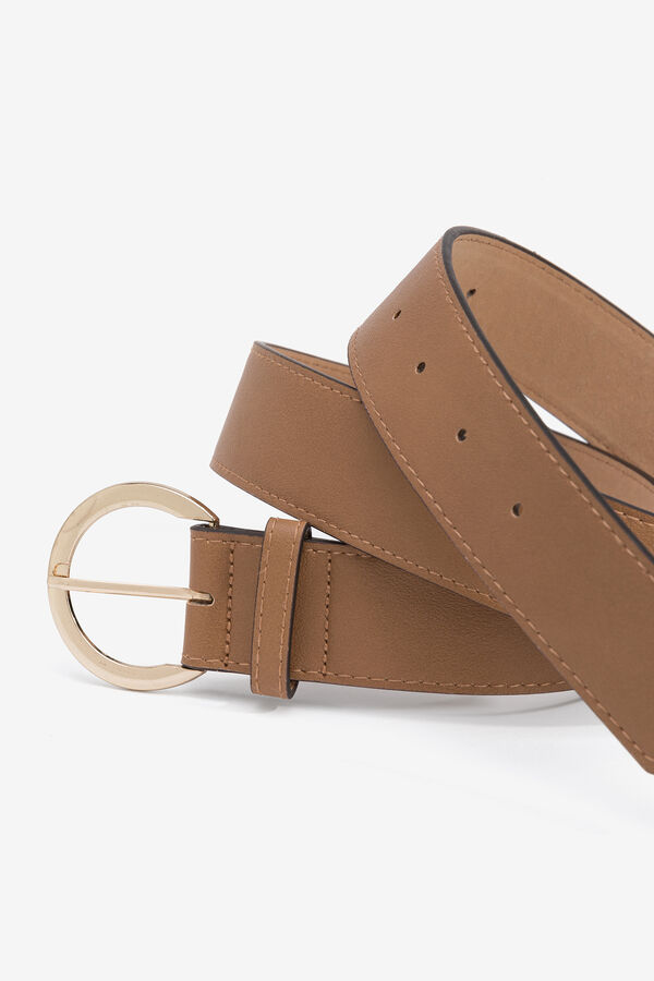 Vilanova Cinto com efeito de couro liso nude