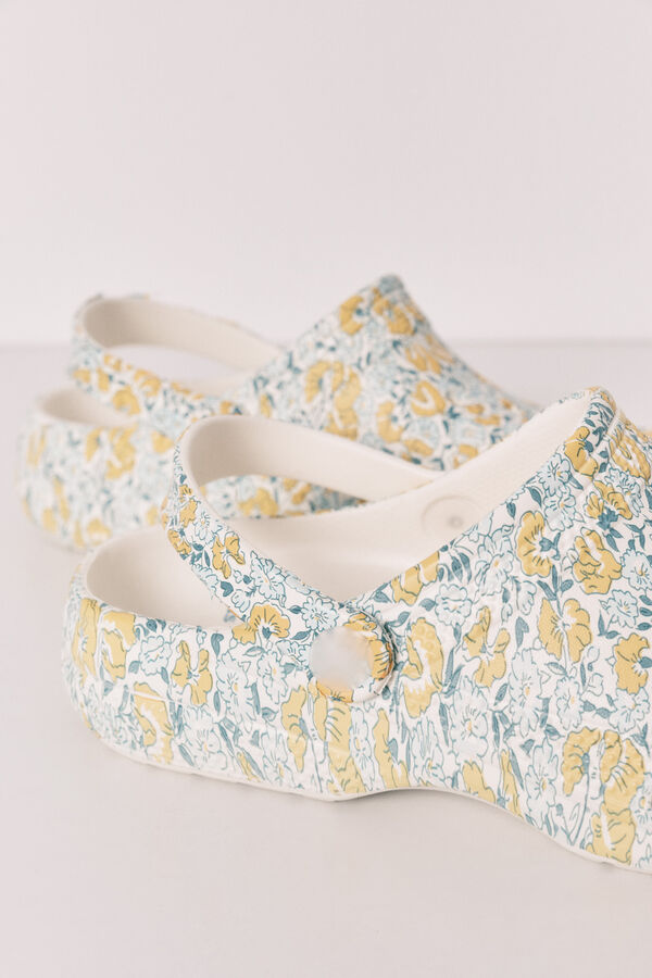 Women'secret Floral clog slippers printed