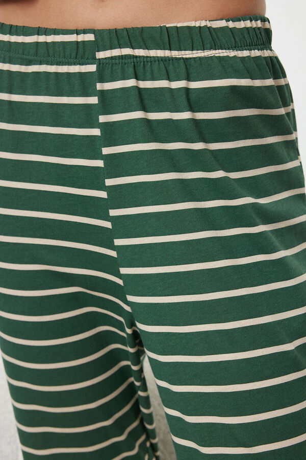 Trendyol Pijama rayas navide&ntilde;o&nbsp; beige