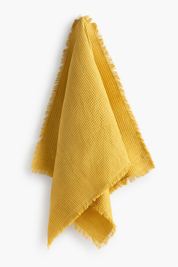 Calma House Marte mustard bath sheet printed