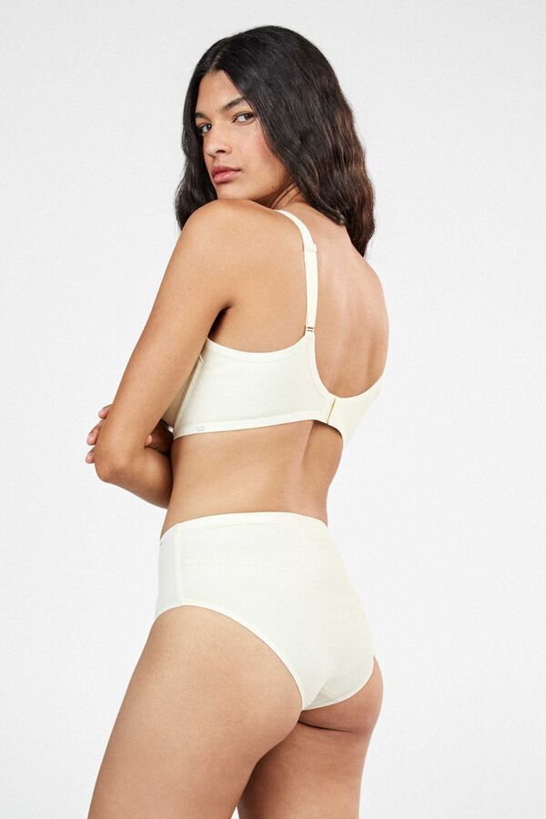 Gisela Plumetis high-waisted panty brown