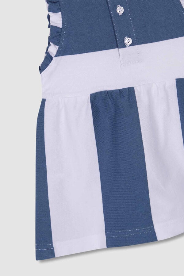 Womensecret Long striped dress in blue bleu