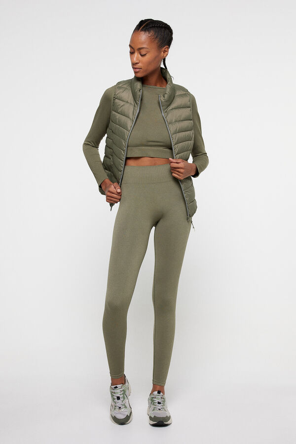 Only Play Colete acolchoado verde