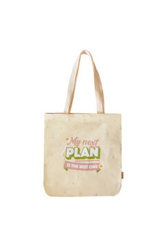 Womensecret Fabric tote bag - My next plano is the best one estampado