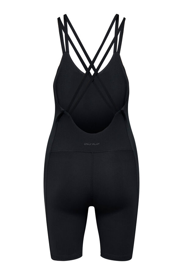 Only Play Mono corto t&eacute;cnico de tirantes  negro