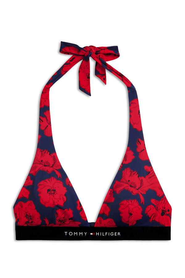 Tommy Hilfiger Top bikini tipo halter estampado floral estampado