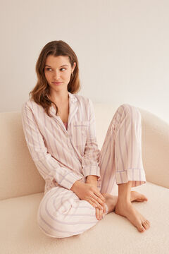 Womensecret Pyjama Hemdlook gestreift Rosa Rosa