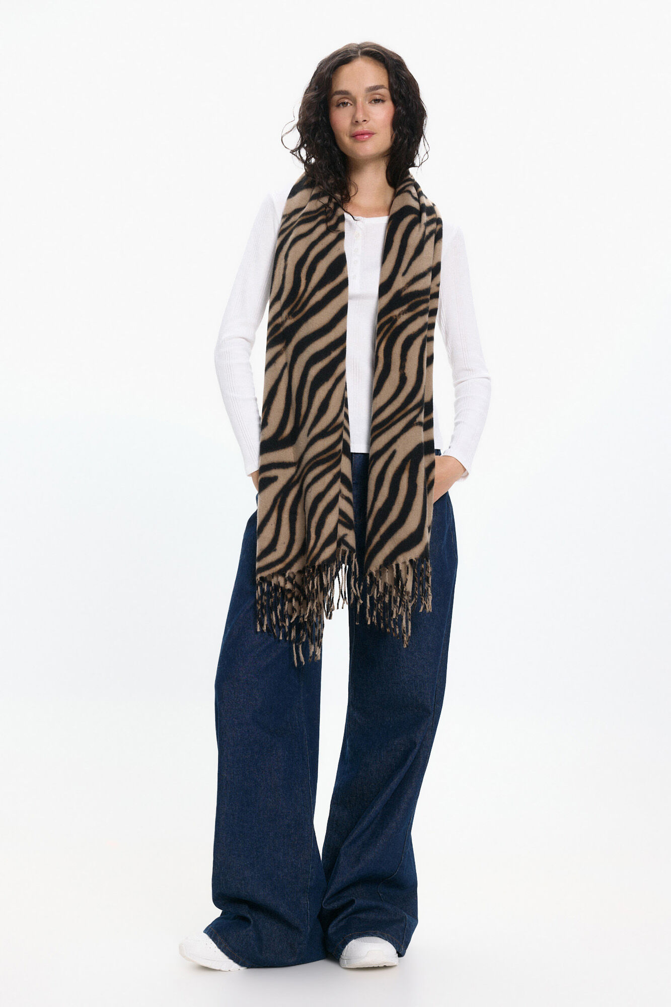 Pieces Bufanda animal print